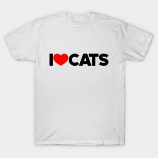 I Love Cats Kittens Cat Lovers T-Shirt